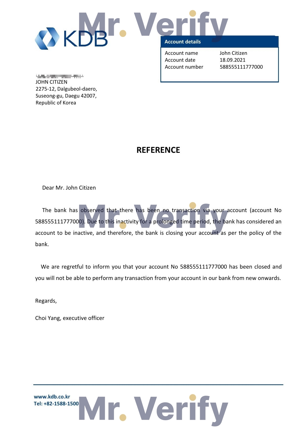 Download Korea KDB Bank Reference Letter Templates | Editable Word