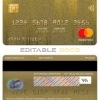 Editable Kuwait Commercial bank mastercard gold Templates in PSD Format