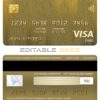 Fillable Kuwait Commercial bank visa gold card Templates | Layer-Based PSD