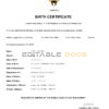 Authentic Kuwait Birth Certificate Template | Customize and Download Online