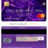 Editable Laos Indochina bank mastercard Templates in PSD Format