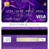 Fillable Laos Indochina bank visa classic card Templates | Layer-Based PSD