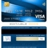 Fillable Laos Joint Development Bank (JDB) visa classic card Templates | Layer-Based PSD