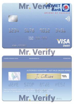 Editable Laos Lao-Viet visa card Templates in PSD Format