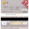 Fillable Latvia Citadele bank visa electron card Templates | Layer-Based PSD
