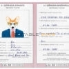 Latvia dog Fake PSD Passport | Instant Download