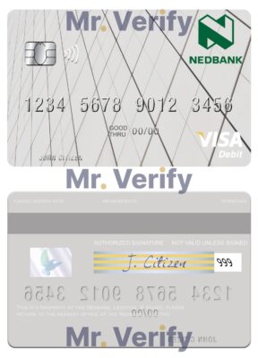 Fillable Lesotho Nedbank visa card Templates | Layer-Based PSD