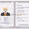 Lesotho dog Fake PSD Passport | Instant Download