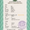Authentic Lesotho Birth Certificate Template | Customize and Download Online