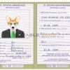 Lithuania dog Fake PSD Passport | Instant Download