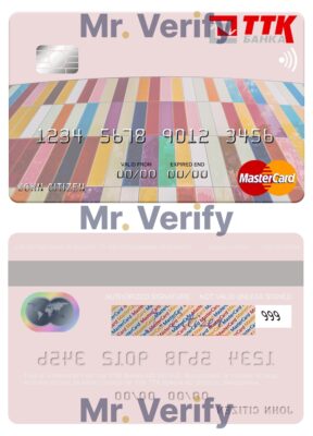 Editable Macedonia TTK Banka AD Skopje mastercard credit card Templates in PSD Format
