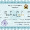 Authentic Malawi Birth Certificate Template | Customize and Download Online