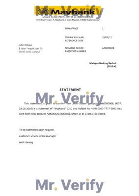 Download Malaysia Maybank Bank Reference Letter Templates Editable Word