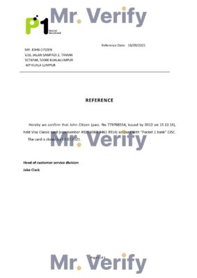 Download Malaysia Packet 1 Network Bank Reference Letter Templates Editable Word