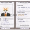 Maldives dog Fake PSD Passport | Instant Download