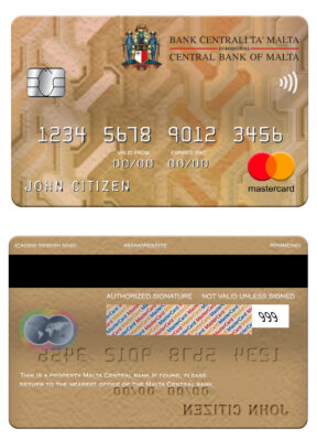 Fillable Malta Central bank mastercard Templates | Layer-Based PSD