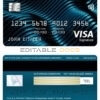 Editable Mexico Citibanamex bank visa signature card Templates in PSD Format