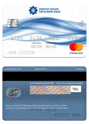 Fillable Mongolia Development bank mastercard Templates | Layer-Based PSD