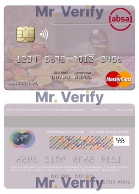 Fillable Mozambique Absa Bank Mozambique mastercard Templates | Layer-Based PSD