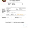 Authentic Mozambique Birth Certificate Template | Customize and Download Online