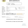 Authentic Namibia Birth Certificate Template | Customize and Download Online
