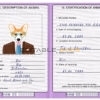 Namibia dog Fake PSD Passport | Instant Download