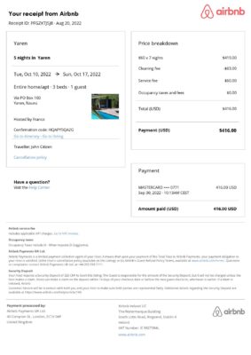 Editable Nauru Hotel Booking Form Template | Fillable PDF