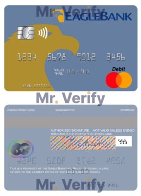 Editable Nauru Eagle Bank Inc mastercard Templates in PSD Format