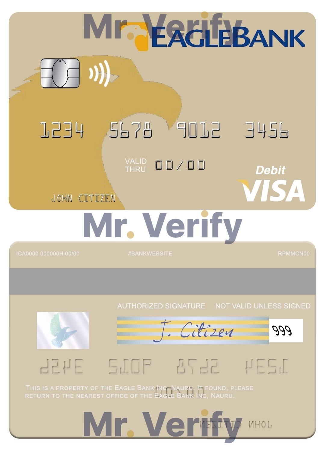 Fillable Nauru Eagle Bank Inc visa debit card Templates | Layer-Based PSD