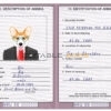 Nauru dog Fake PSD Passport | Instant Download