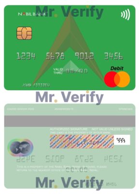 Editable Nepal Nabil bank mastercard Templates in PSD Format