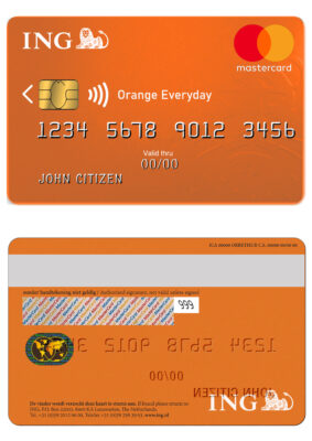 Fillable Netherlands ING Orange mastercard Templates