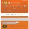 Fillable Netherlands ING Orange mastercard Templates | Layer-Based PSD