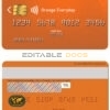 Editable Netherlands ING Orange visa card Templates in PSD Format