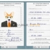 New Zealand dog Fake PSD Passport | Instant Download
