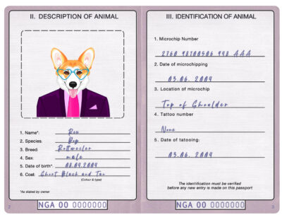 Nigeria dog Fake PSD Passport | Instant Download