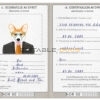 Norway dog Fake PSD Passport | Instant Download
