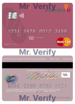 Pakistan Editable Templates 12 Editable Pakistan Al Baraka Bank mastercard Templates in PSD Format