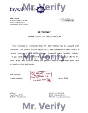 Pakistan Editable Templates 8 Download Pakistan Faysalbank Bank Reference Letter Templates | Editable Word