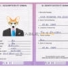 Palau dog Fake PSD Passport | Instant Download