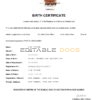 Authentic Papua New Guinea vital Birth Certificate Template | Customize and Download Online