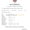 Authentic Paraguay Birth Certificate Template | Customize and Download Online