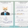 Philippines dog Fake PSD Passport | Instant Download