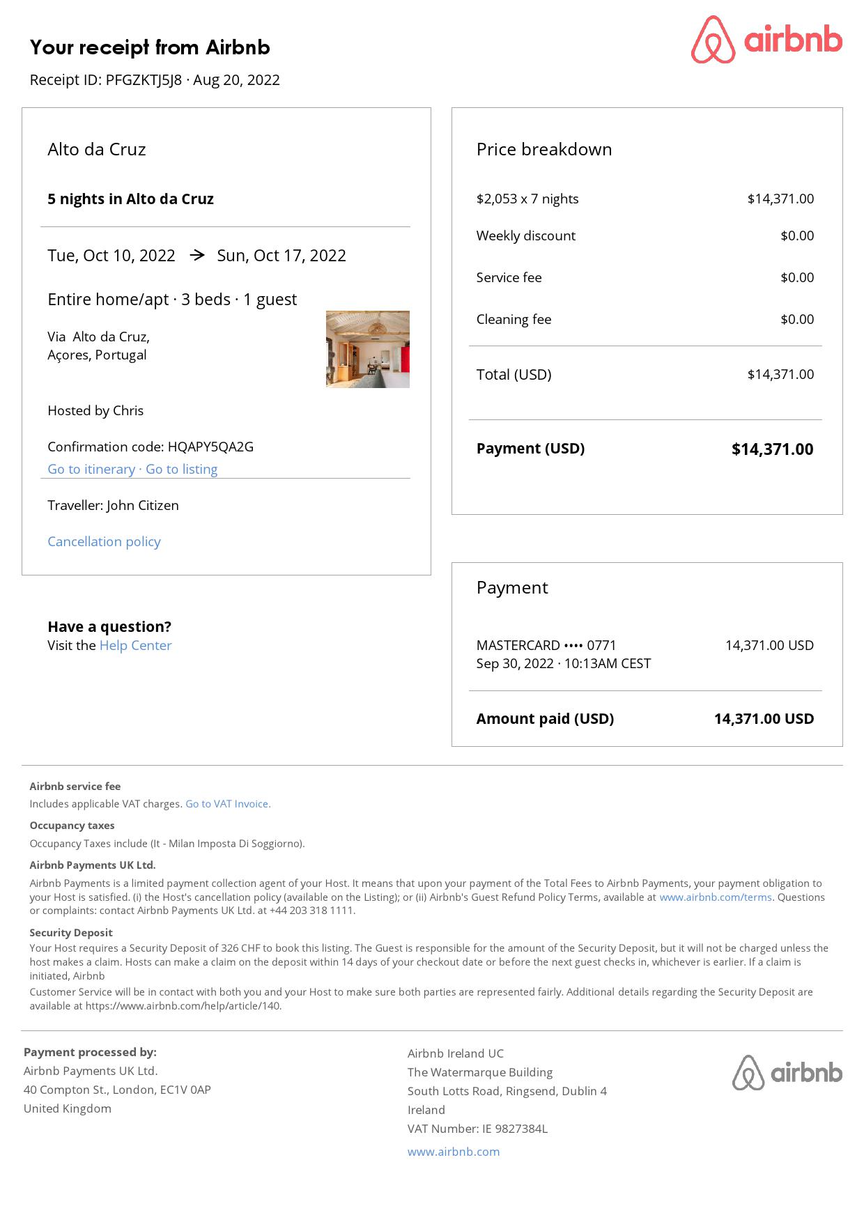 Editable Portugal Hotel Booking Form Template | Fillable PDF