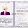 Portugal dog Fake PSD Passport | Instant Download