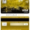 Editable Romania Raiffeisen bank visa classic card Templates in PSD Format