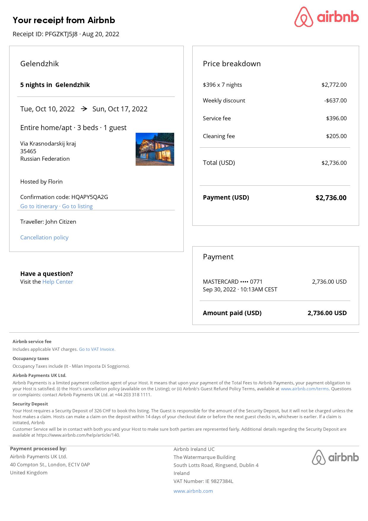 Editable Russia Hotel Booking Form Template | Fillable PDF