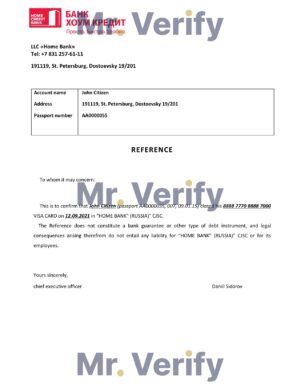 Russia Editable Templates 16 Download Russia Bank Home Credit Bank Reference Letter Templates | Editable Word