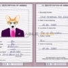 Saint Kitts and Nevis dog Fake PSD Passport | Instant Download