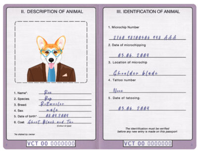 Saint Vincent and the Grenadines dog Fake PSD Passport | Instant Download